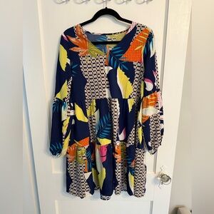 Colorful Patterned Women's Dress